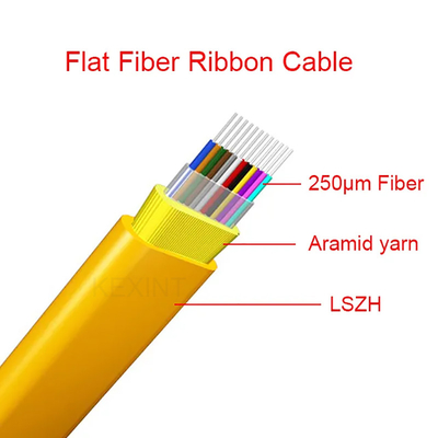 KEXINT GJFDKBV 12 Core G657A1 Fibre Indoor Flat Ribbon Fiber Optical Cable