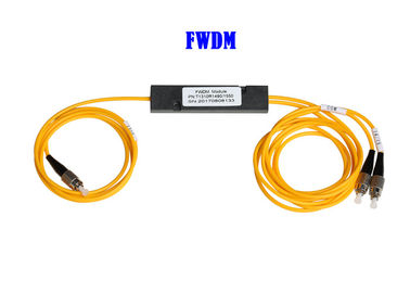 Isolamento del multiplexor FC APC T1550 TV 1*2 45dB di divisione di lunghezza d'onda di FWDM