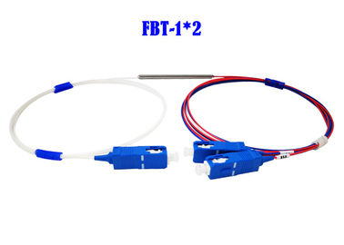 Di connettore ottico 1310 dello Sc APC di WDM della fibra dell'accoppiatore di FBT 1×2 mini 0,9 50/50 1490 1550