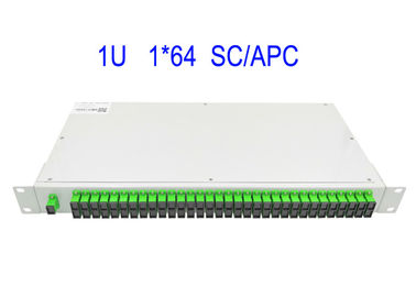contenitore a fibra ottica di separatore SC/APC dello SpA del × 64 MP del supporto di scaffale 1U 1 19 pollici di bianco