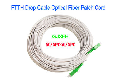 Cavo di toppa materiale del cavo a fibre ottiche della guaina di LSZH con il connettore SC/APC SC/UPC 50M