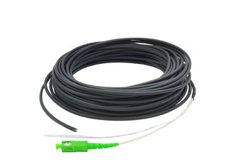 Cavo di toppa ottico di 4,0 FTTH della fibra nera del cavo flessibile con 2,0 il connettore SC/APC