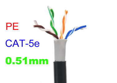 Il cavo di rame impermeabile all'aperto del PE Cat5e, ha protetto l'alta velocità di Lan Cable UTP 24AWG