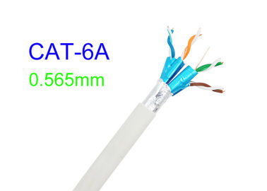 Rete ad alta velocità Cat7 bianco SFTP del ftp 23AWG di Lan Electric Copper Cable schermata Cat6A
