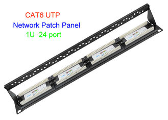 rame a 19 pollici Lan Cable 2U CAT5E CAT6 24 di 1U UTP quadro d'interconnessione della rete di 48 porti RJ45