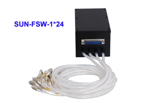 WDM meccanico a fibra ottica 1x16 1x32 OM4 del commutatore FSW 1x24 di attenuazione di riflessione 30dB
