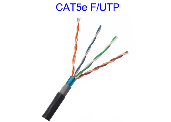 La guaina all'aperto Cat5e F/UTP di Due-strato rama la prova del topo della prova della passera 100m del passaggio dell'AWG di Lan Cable Conductor 24