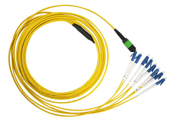 Modo a fibra ottica LSZH G657A2 del cavo di toppa di MTP MPO MP 12 LC singolo resistente al piegamento