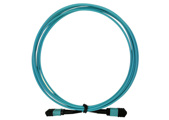 Colore blu di toppa della fibra di OM3 12 MTP MPO dell'acqua ottica del cavo 40G 3M LSZH SENKO