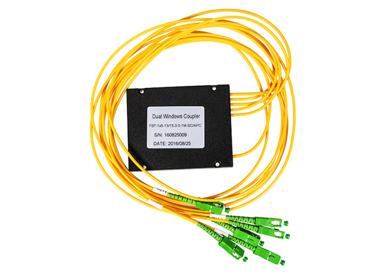 Separatore 1310 di WDM di Opticl della fibra delle Telecomunicazioni del CCTV di FBT 1×5 1550 50/50 di connettore di SC/APC