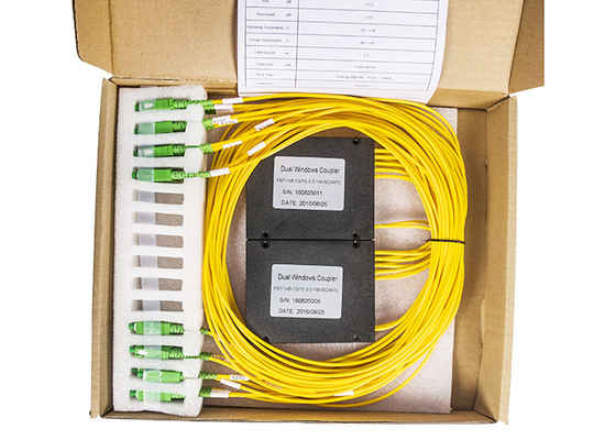 Separatore 1310 di WDM di Opticl della fibra delle Telecomunicazioni del CCTV di FBT 1×5 1550 50/50 di connettore di SC/APC