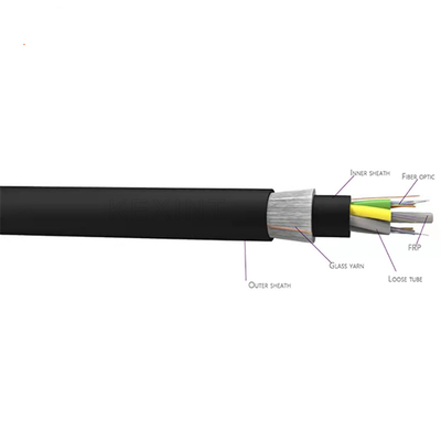 Singolo modo GYFTY63 Corning dell'anti del roditore centro a fibra ottica non metallico del cavo armato 144