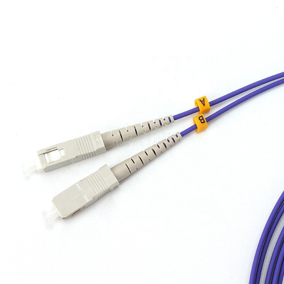 Cavo di toppa in fibra ottica personalizzabile FTTH duplex mm OM2 SC LC 50/125 2,0 mm 3 m LSZH viola