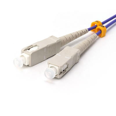 Cavo di toppa in fibra ottica personalizzabile FTTH duplex mm OM2 SC LC 50/125 2,0 mm 3 m LSZH viola