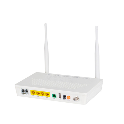 Bianco del router 4GE 3FE CATV WIFI della rete di KEXINT FTTH GEPON ONU FTTH FTTB FTTX