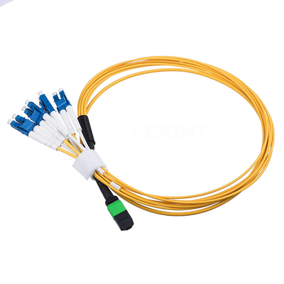 8 il centro giallo MPO MTP al cavo di toppa a fibra ottica del duplex MP di 4 LC KEXINT FTTH/FTTX