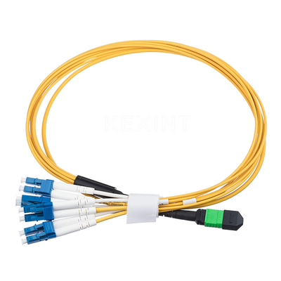 8 il centro giallo MPO MTP al cavo di toppa a fibra ottica del duplex MP di 4 LC KEXINT FTTH/FTTX
