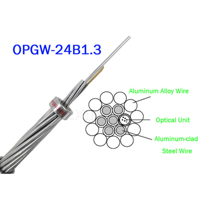 Gamma 60 del cavo a fibre ottiche 24B1.3 di OPGW ADSS 130 nastri metallici di telecomunicazione di potere