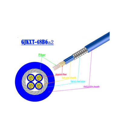 Cavo ottico MP blu della fibra dell'interno di KEXINT GJKXTKJ-48B6a2 FTTH GJSFJV misto