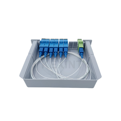 KEXINT FTTH Single Mode 1x6 LGX Tipo di scheda SC UPC Connector G657A1 Fiber Optical PLC Splitter