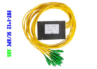 Sc ottico APC 1310 dell'accoppiatore di WDM della fibra di FBT 1×12 1550 separatori 50/50 ABS 1*12