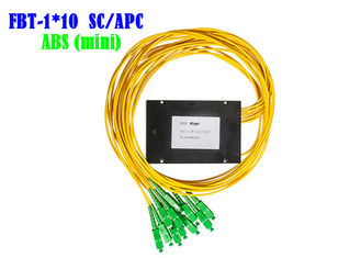 Separatore ottico SC/APC 1310 di WDM delle Telecomunicazioni FBT 1×10 del CCTV 1550 ABS 1*10 del separatore 50/50
