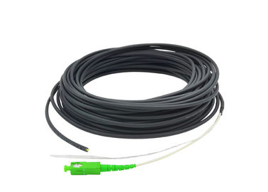 Cavo di toppa ottico di 4,0 FTTH della fibra nera del cavo flessibile con 2,0 il connettore SC/APC