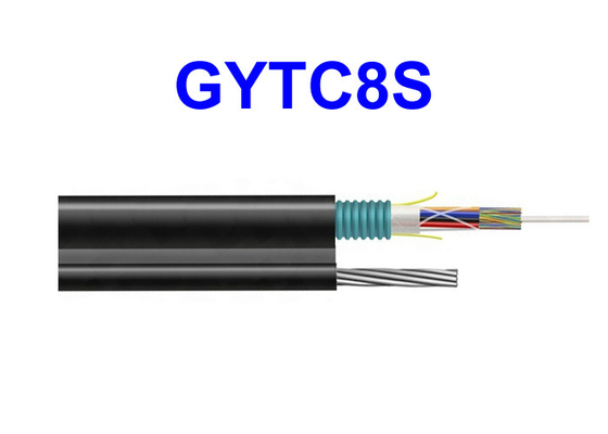 Le Telecomunicazioni autosufficienti a fibra ottica all'aperto del filo di acciaio del cavo armato di GYTC8S dedicate al di sopra